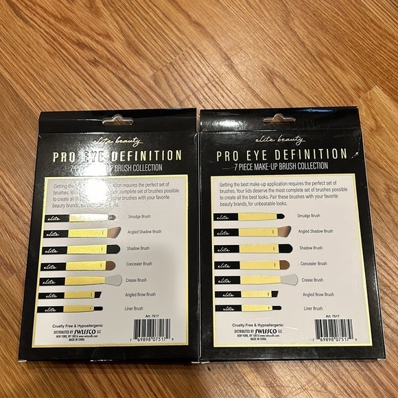 Brand New Pro Wye Definition 7 piece make up brush collection black bundle of 2 - Picture 3 of 6